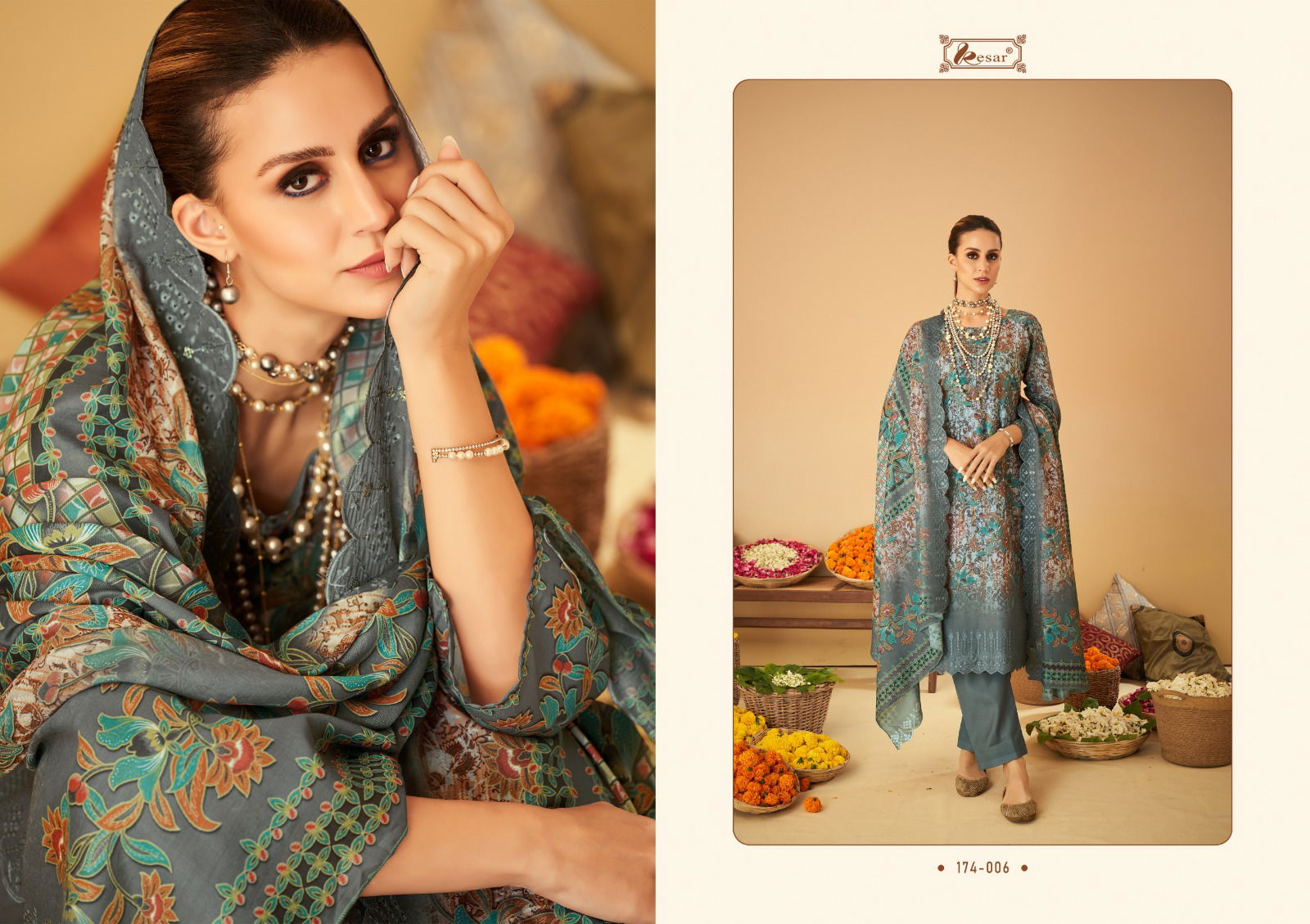 Bin Saeed By Kesar Printed Cotton Dress Material Catalog